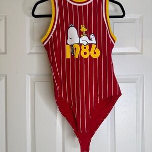 Peanuts Bodysuit | Retro Snoopy Cartoon | Women’s Size M